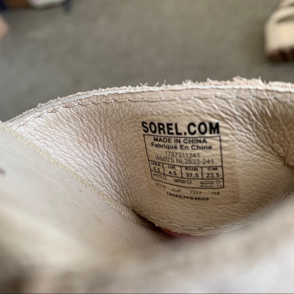 Sorel Joanie II Cream Wedge Sandals - Picture 9 of 10